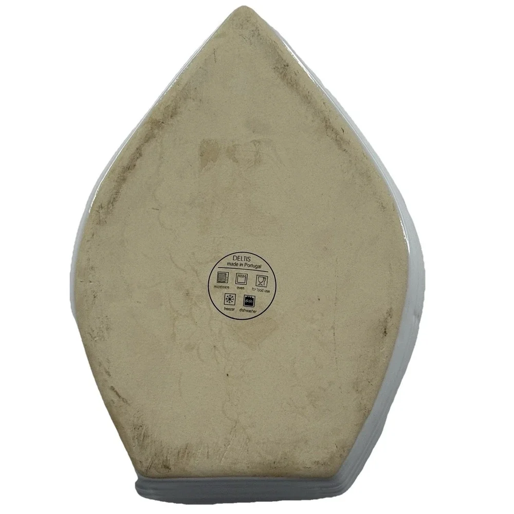 Deltis Made in Portugal White Boat Shape Stoneware Bowl